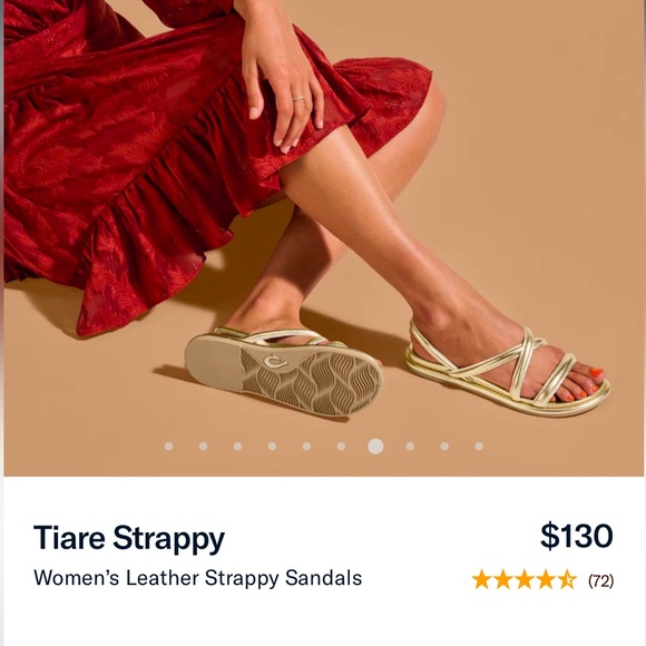 Olukai Tiare Gold Women's Sandals - Picture 2 of 4